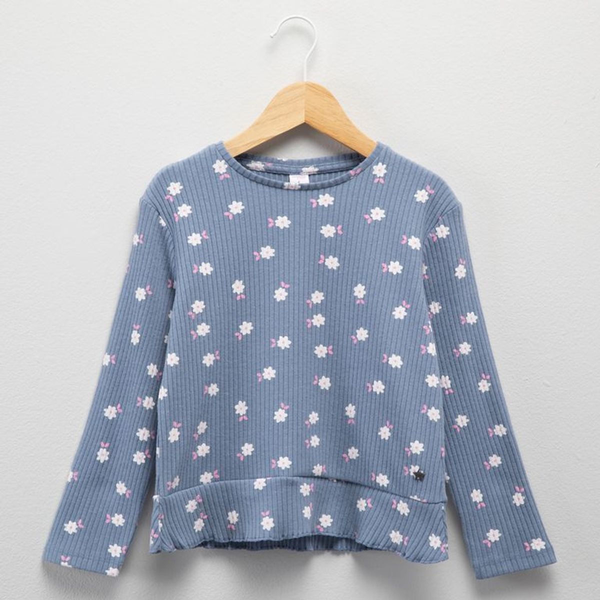 YAMP - Camiseta manga larga de Niña de Algodón Yamp