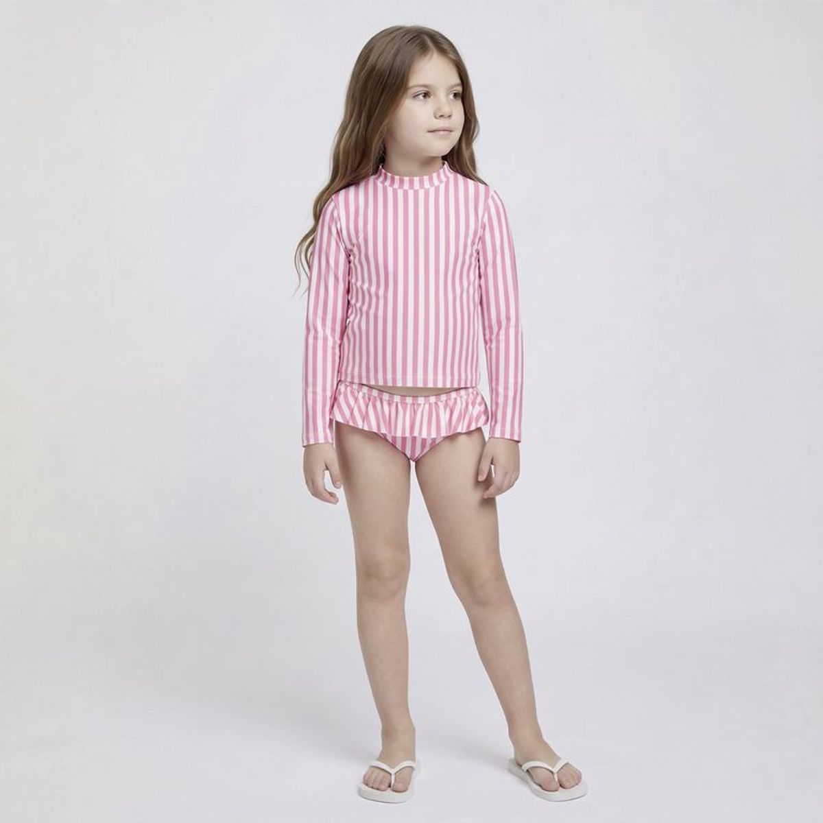 YAMP - Camiseta UV + Calzoncito de baño para Niña en Poliéster Yamp