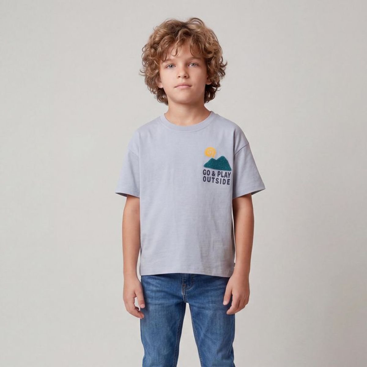 YAMP - Camiseta para Niño con Estampado de Algodón Yamp