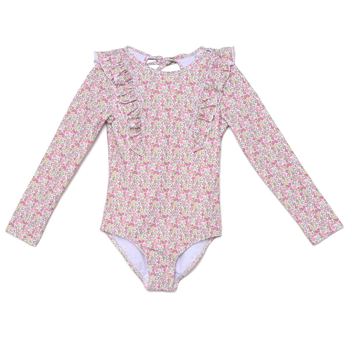 CONIGLIO - Vestido de baño enterizo de Flores para niña Coniglio