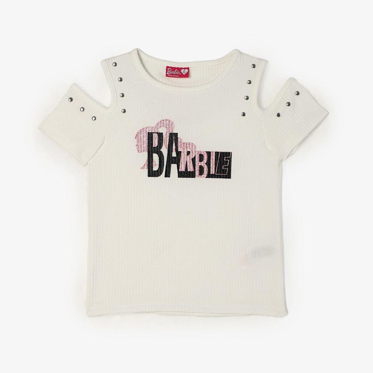 BARBIE - Camiseta para Niña con Estampado Manga corta Barbie
