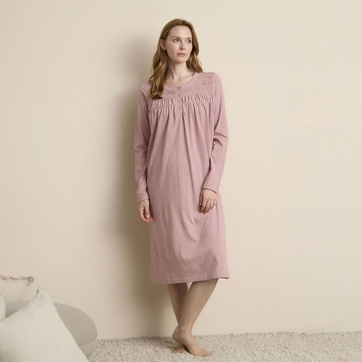 STEFANO COCCI - Camisa de dormir Para Mujer Manga larga De Algodón Stefano Cocci