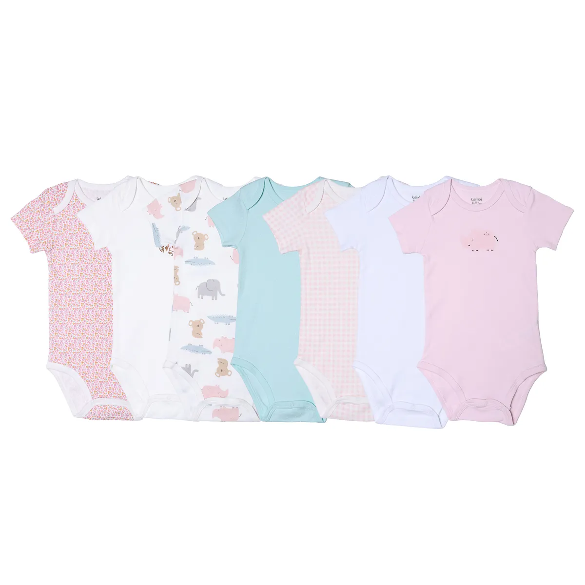 YAMP - Bodies Para Bebé niña Pack de 7 unidades de Algodón Yamp