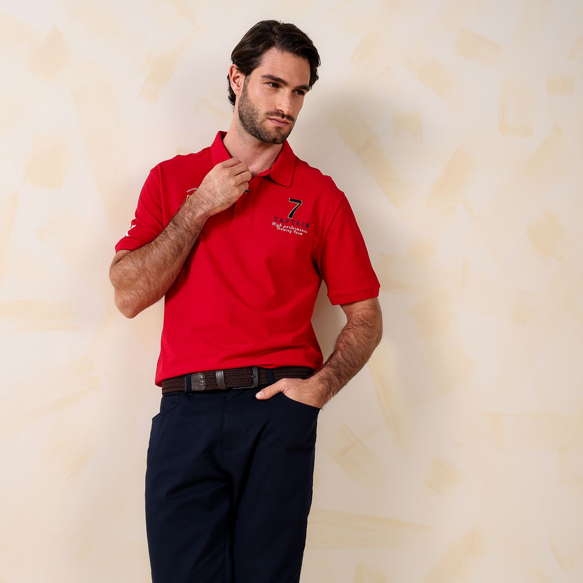 UNIVERSITY CLUB - Camiseta Hombre Manga Corta De Algodón University Club