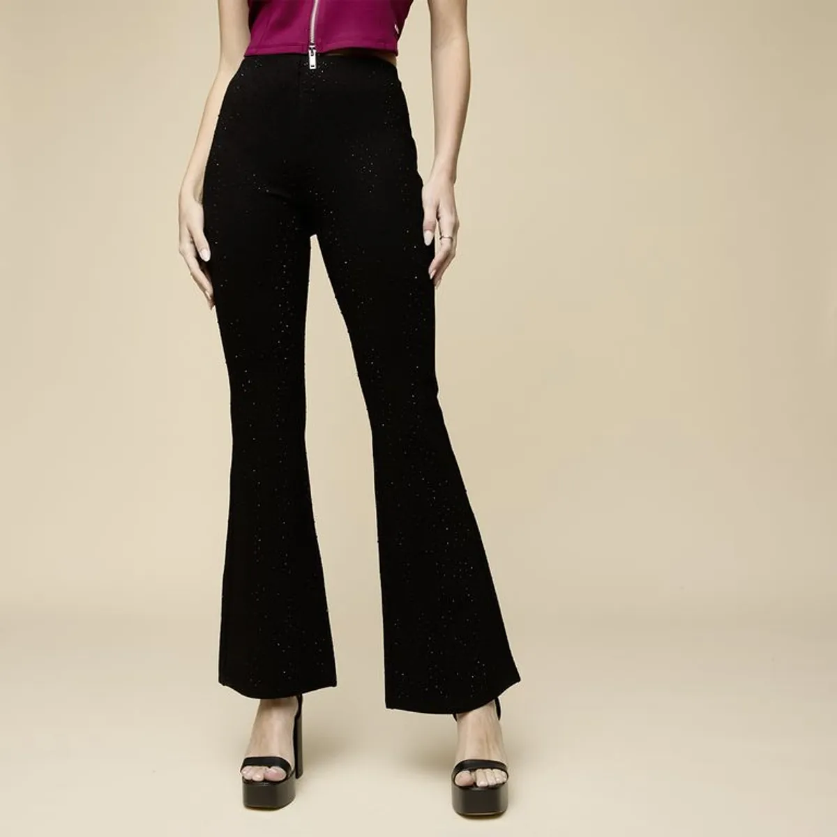 MOSSIMO - Pantalón Flare Mujer Mossimo
