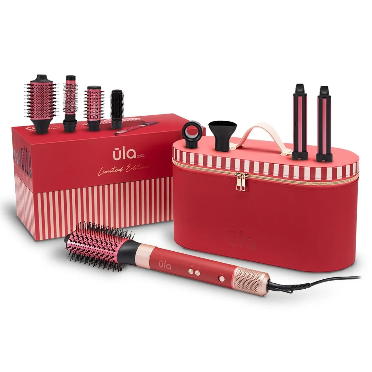 ULA - Multiestilizador 8 en 1 Ula Revolution Limited Edition | Incluye 8 Accesorios y Estuche Premium | Alisa, Seca y Ondula