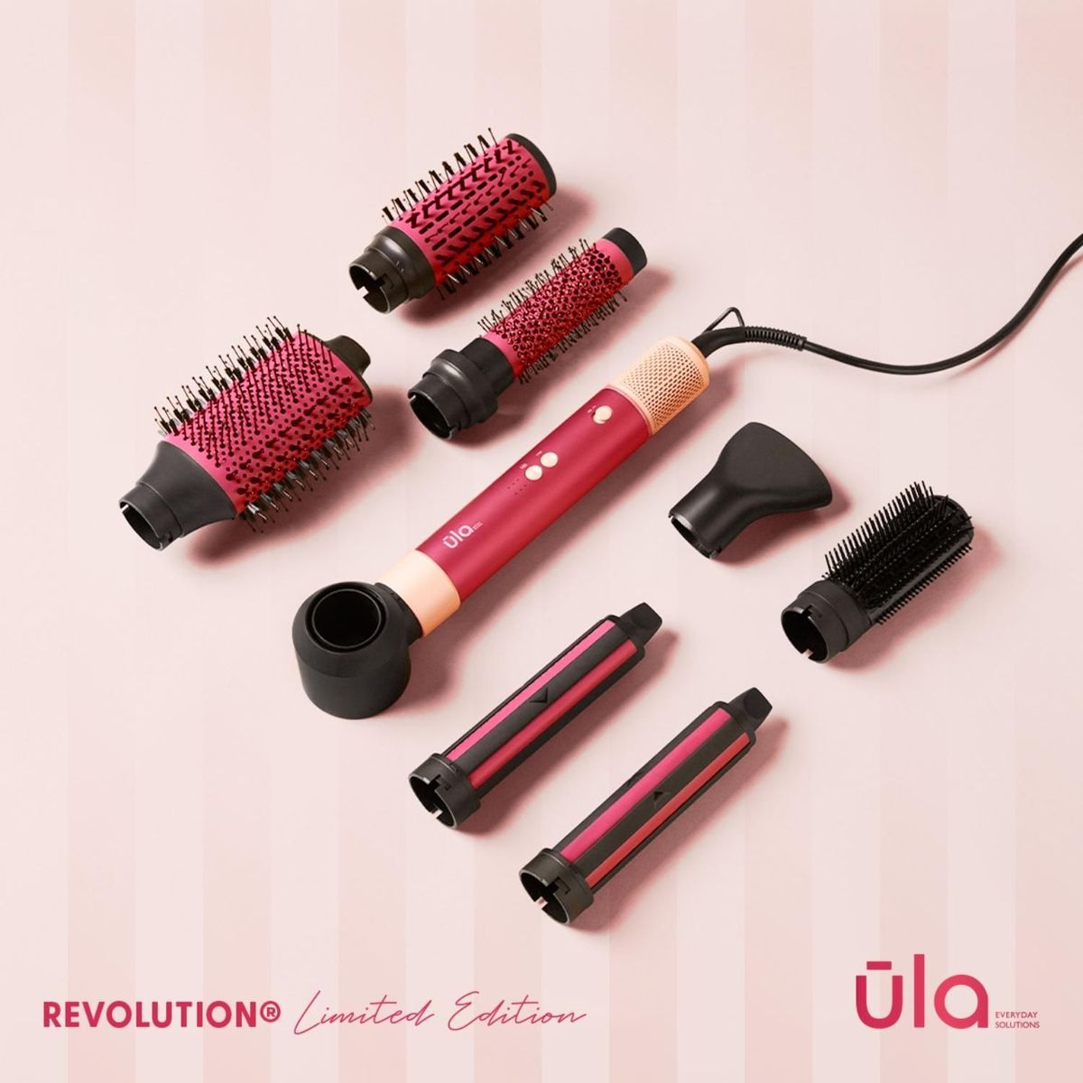 ULA - Multiestilizador 8 en 1 Ula Revolution Limited Edition | Incluye 8 Accesorios y Estuche Premium | Alisa, Seca y Ondula