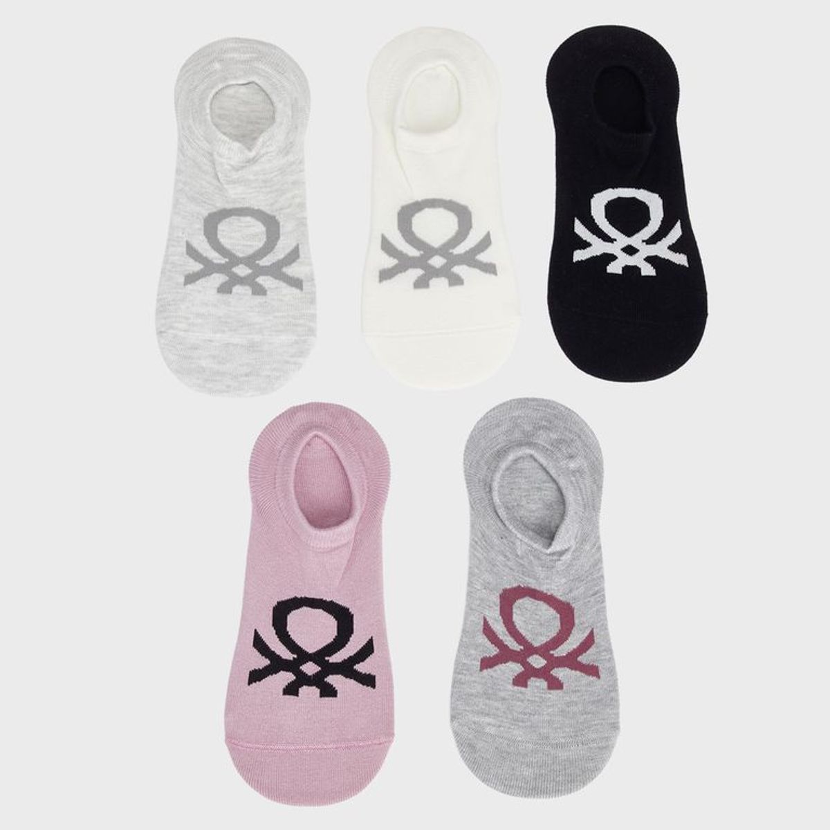 BENETTON - Pack de 5 Calcetines casuales para Mujer Tobilleras Benetton