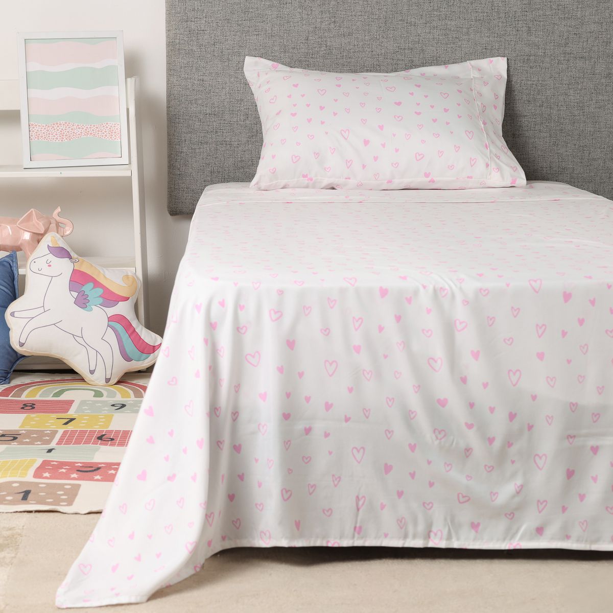 MICA KIDS - Juego de Cama Mica Kids: Incluye 1 edredón + Juego de Sábanas