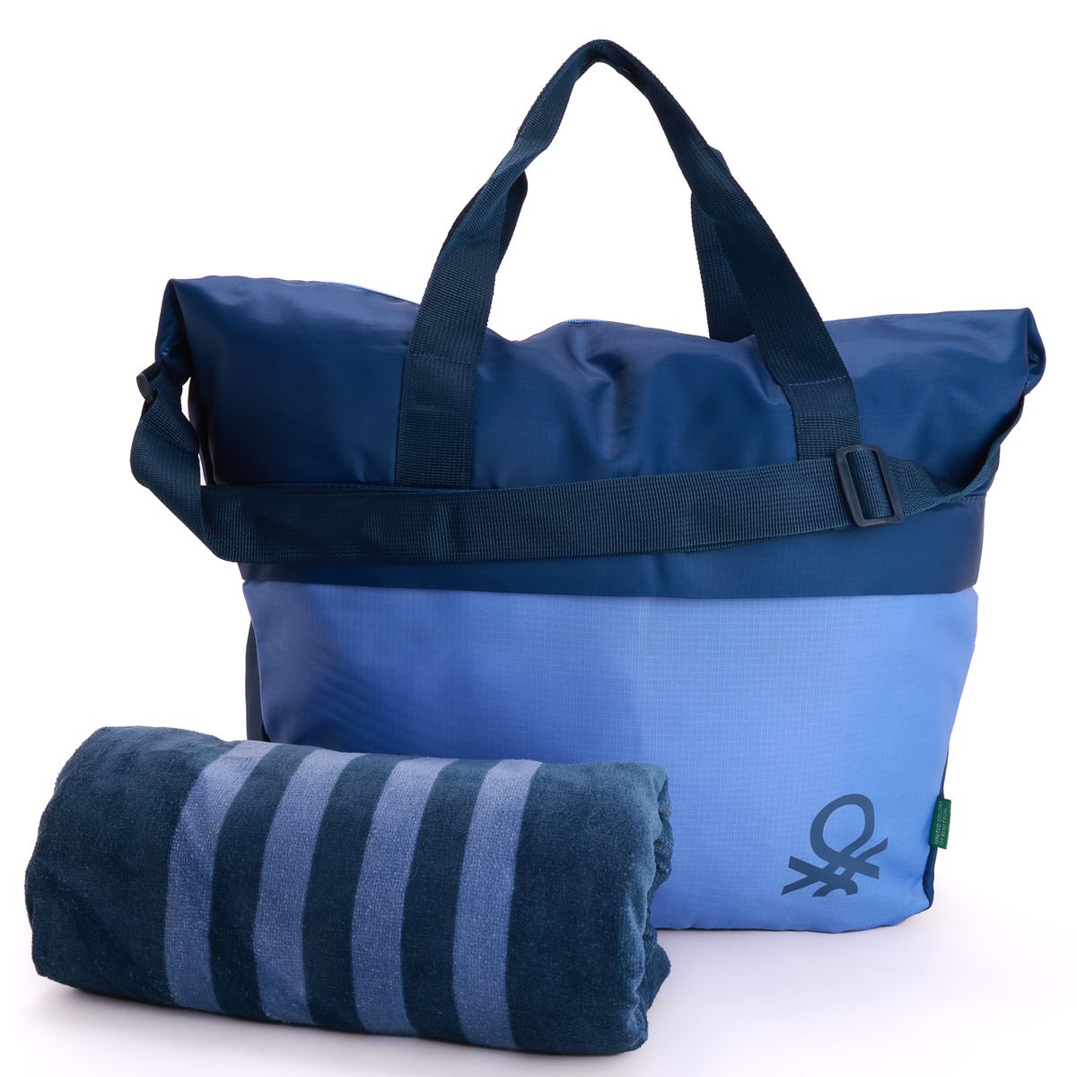 BENETTON - Toalla de Playa con Bolso Benetton Algodón 90x170 cm