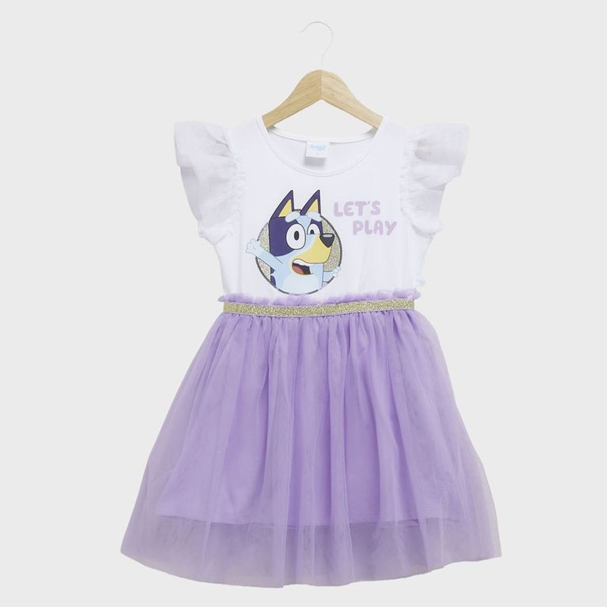 BLUEY - Vestido Tutu para Niña con Estampado corto de Algodón Bluey