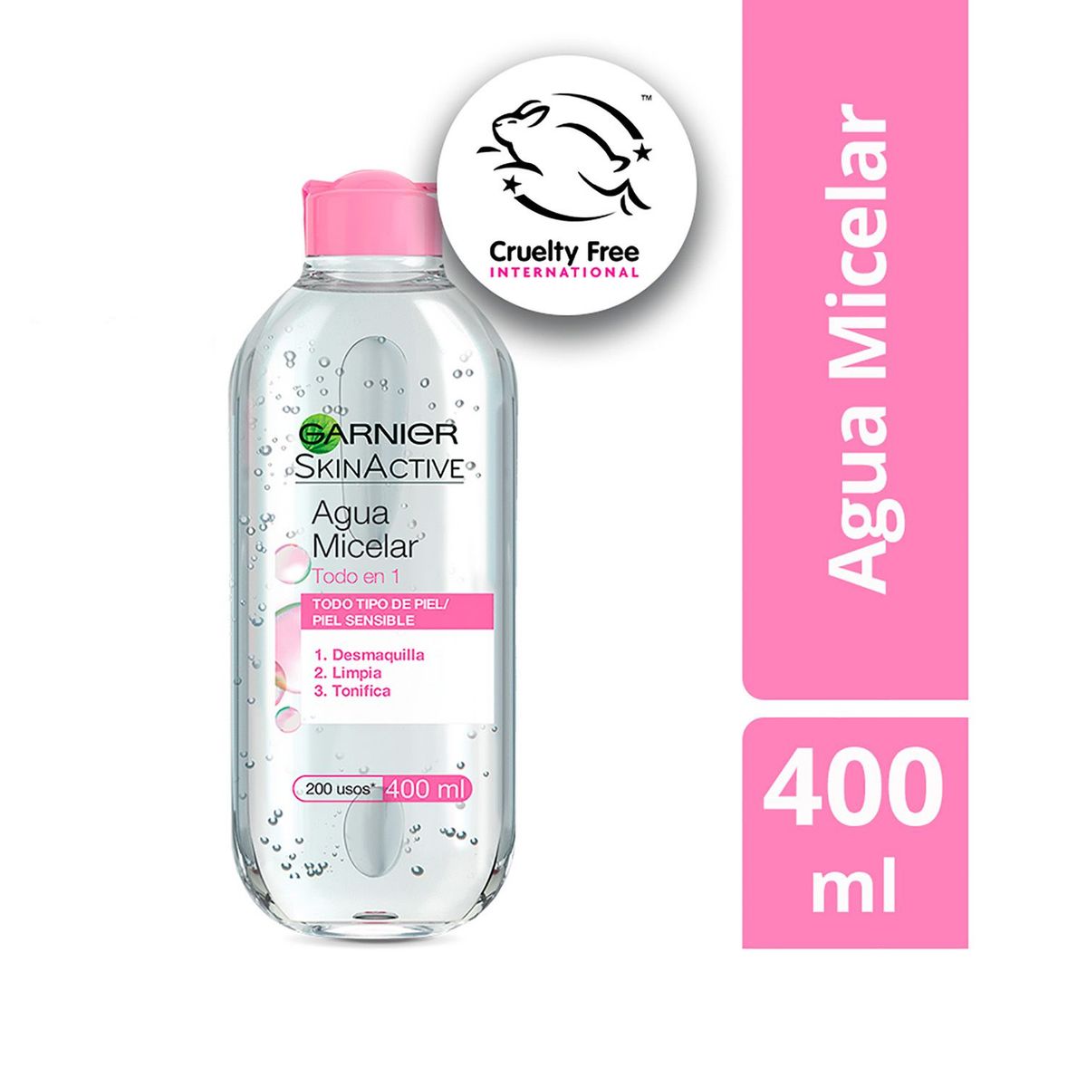 GARNIER - Agua Micelar Todo en 1 Garnier para Todo tipo de piel 400 ml