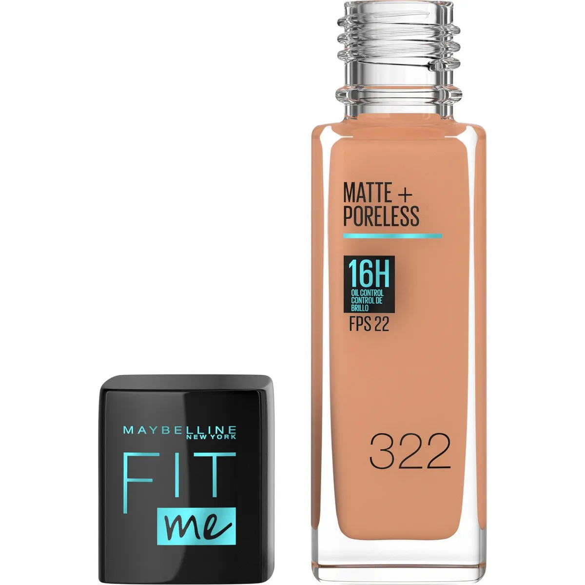 MAYBELLINE - Base de maquillaje Líquida Fit Me Matte Poreless Natural Buff Maybelline 30 ml