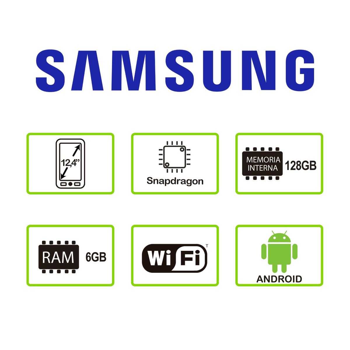 SAMSUNG - Tablet Samsung Galaxy Tab S7 Plus SM-T970NZWLCOO 12.4 pulgadas 128GB