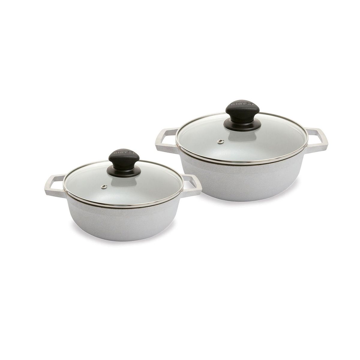IMUSA - Set x 2 Calderos Imusa Aluminio 2.5 y 3.5 lt