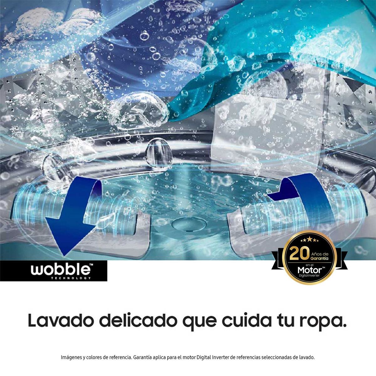 SAMSUNG - Lavadora Samsung Carga Superior 19 KG WA19T7G6DWY/CO.