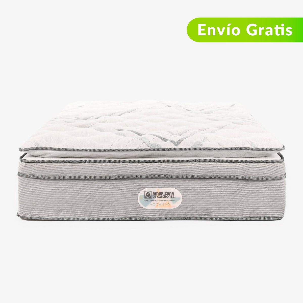 AMERICANA DE COLCHONES - Colchón Semidoble Firmeza Media Ortopédico Resortado con Pillow Non Flip 120 x 190 cm Americana de Colchones