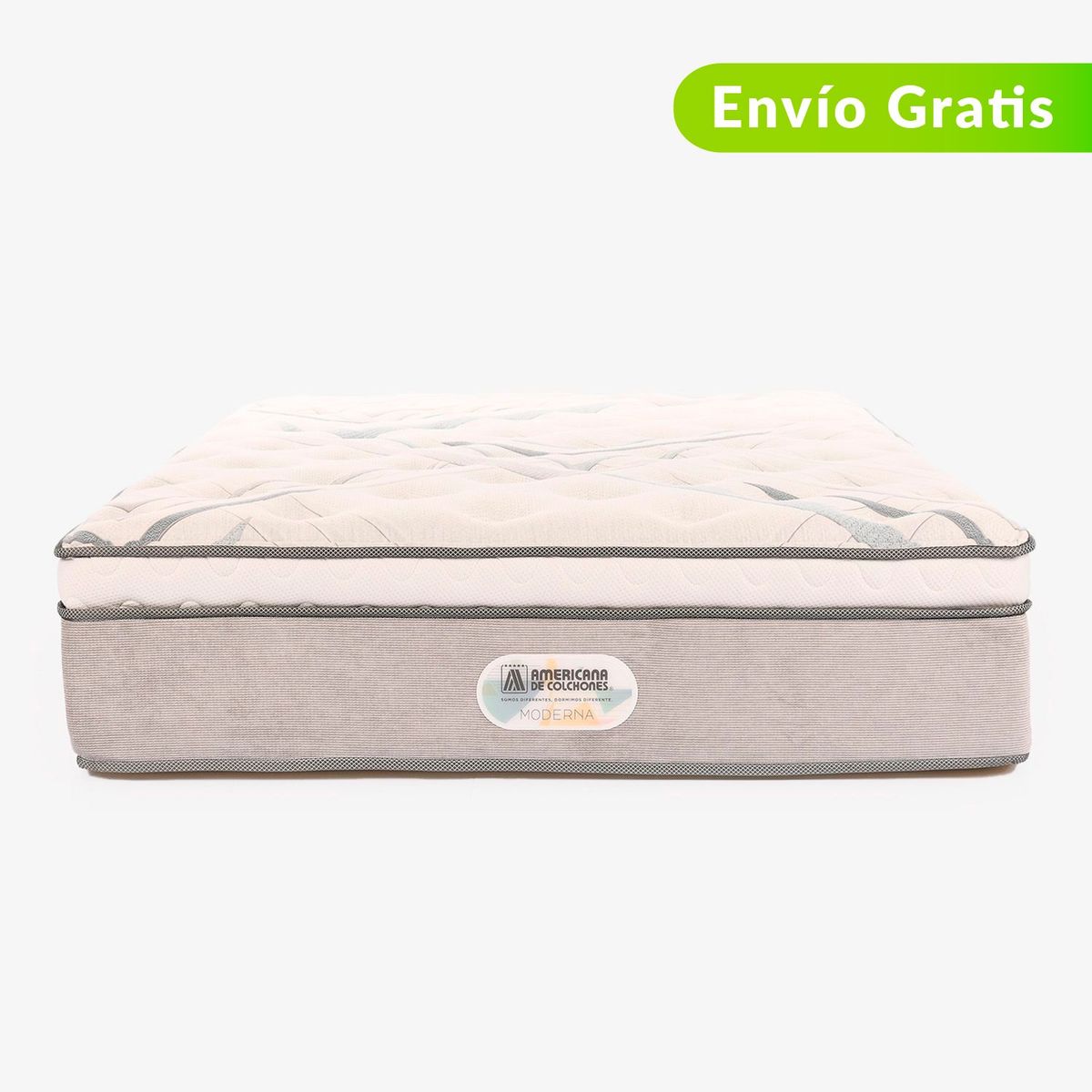 AMERICANA DE COLCHONES - Colchón Doble Firmeza Media Ortopédico Resortado con Pillow Non Flip 140 x 190 cm Americana de Colchones