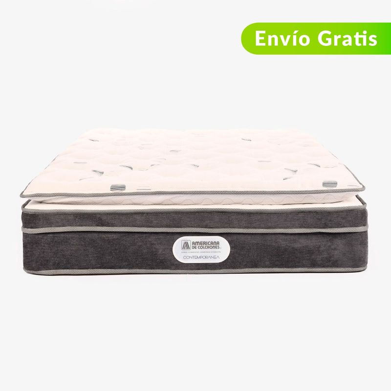AMERICANA DE COLCHONES - Colchón Doble Firmeza Suave Ortopédico Resortado con Pillow Non Flip 140 x 190 cm Americana de Colchones - 0% Interés a 3 Cuotas Pagando con tu CMR Banco Falabella