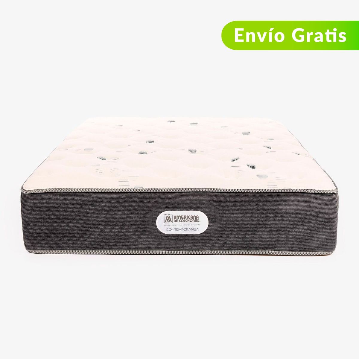 AMERICANA DE COLCHONES - Colchón Doble Firmeza Media Ortopédico Resortado Non Flip 140 x 190 cm Americana de Colchones