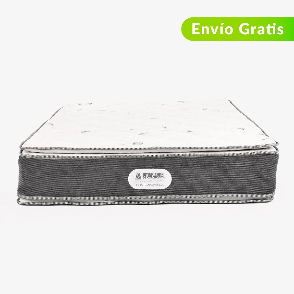 AMERICANA DE COLCHONES - Colchón Sencillo Firme Ortopédico Doble Pillow Resortado Pillow Top 100 x 190 cm Americana de Colchones