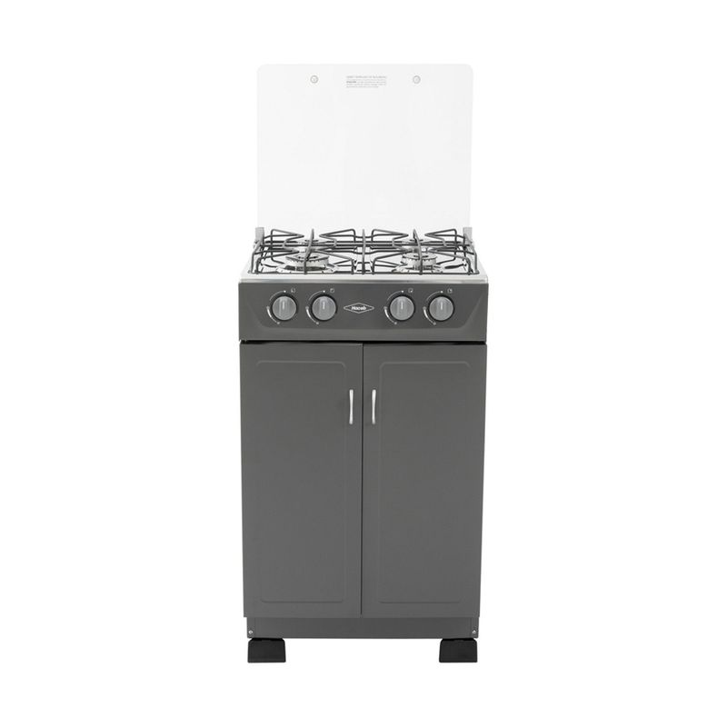 HACEB - Estufa Haceb Romero Gabinete Vidrio Gas Natural Plata