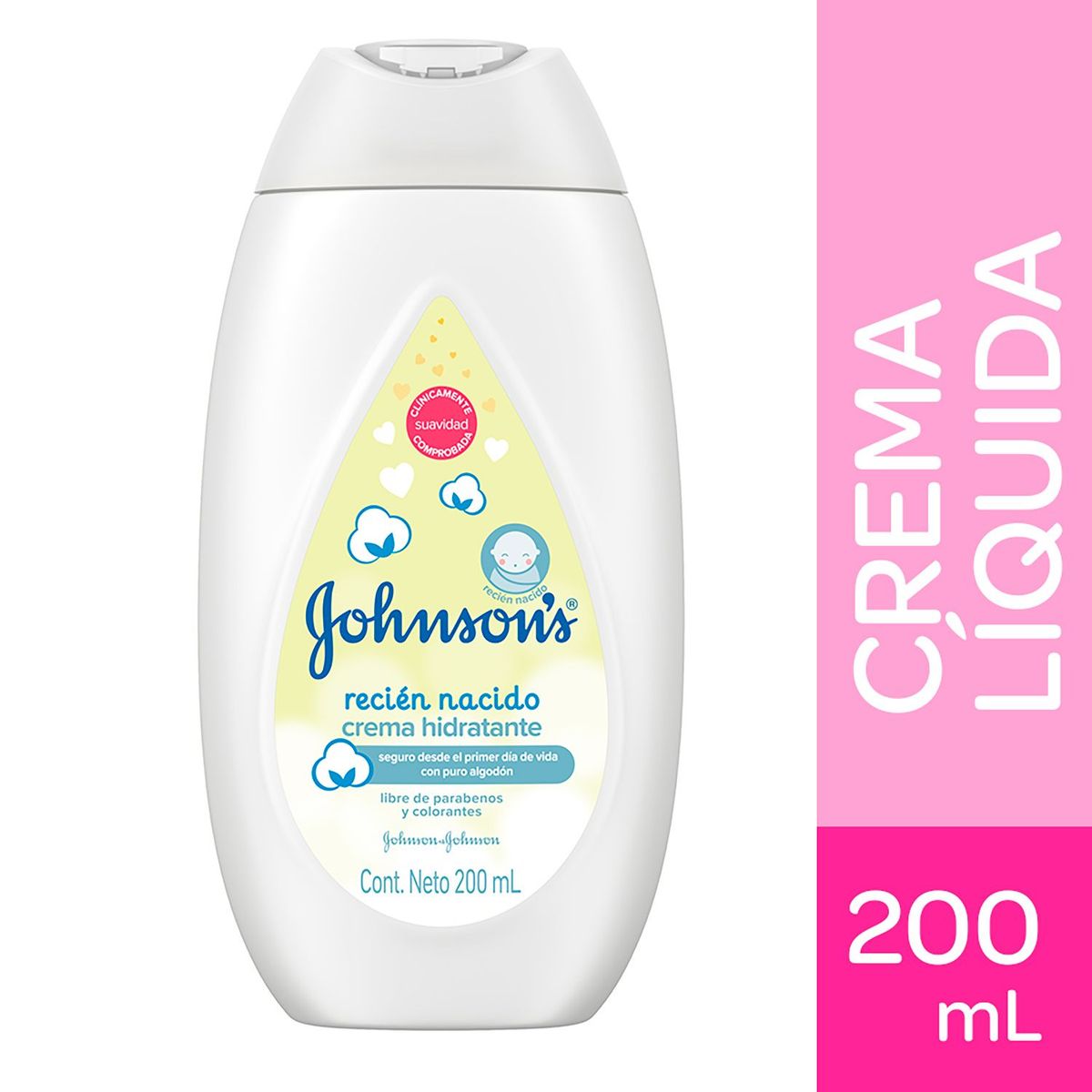 JOHNSONS BABY - Crema Líquida Johnson´s Baby Recién Nacido x 200 ml