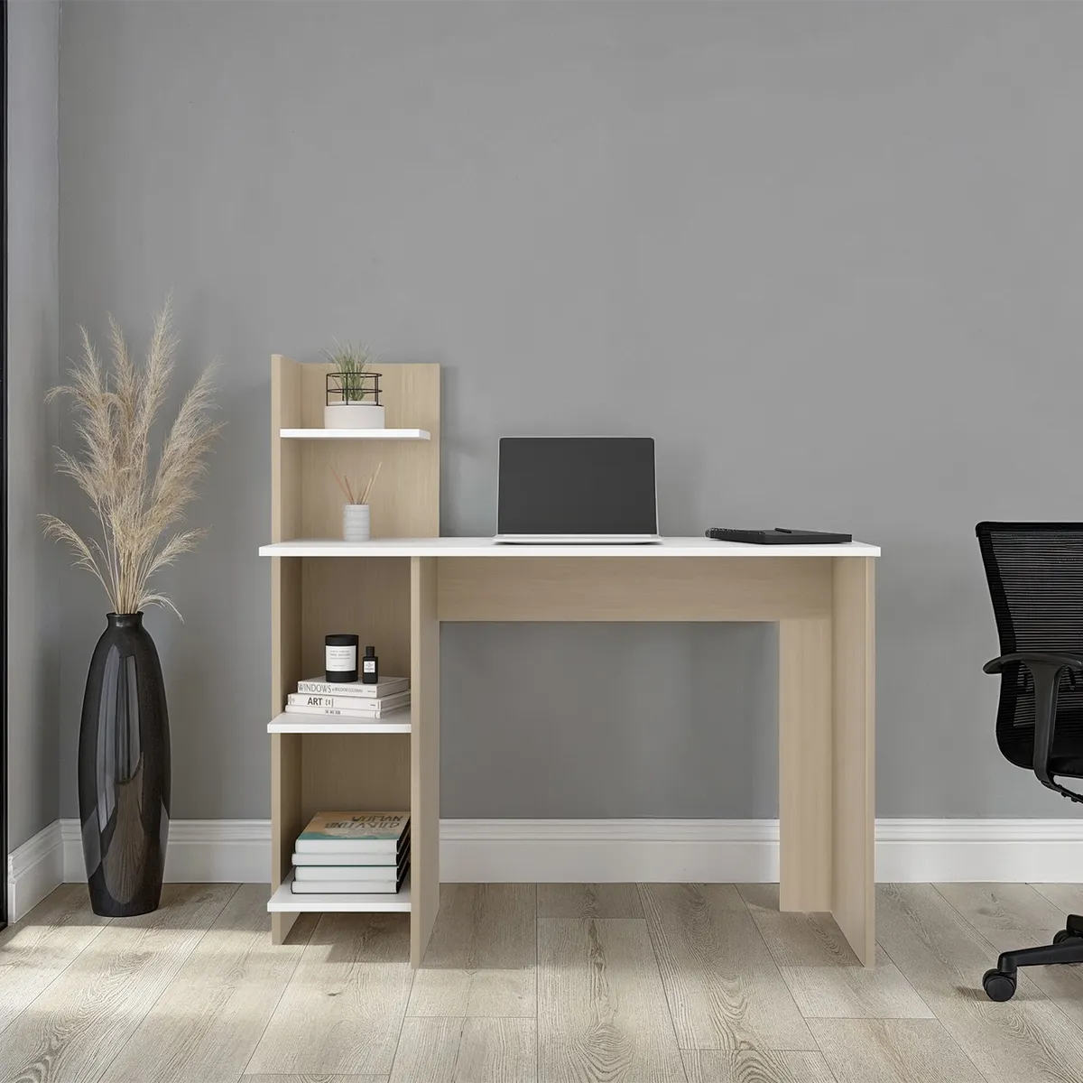 RTA MUEBLES - Escritorio Moderno 120 X 120 X 45 Cm Blanco Rta Design