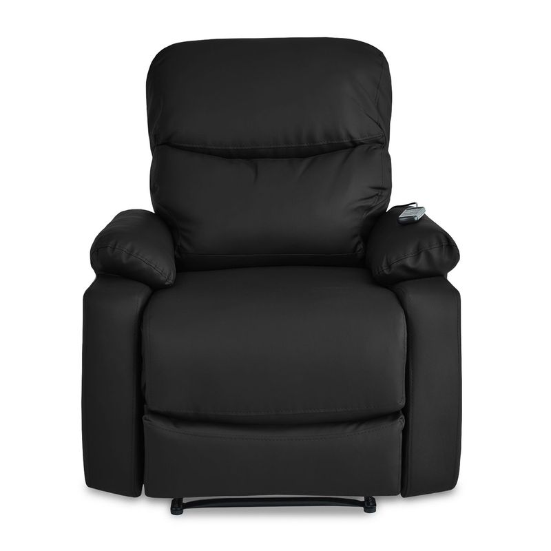 ELITE LIVING - Silla Reclinable 1 puesto Cuerina Mecánica con Vibromasaje 85 X 100 X 100 cm Negro Elite Living - Mueble