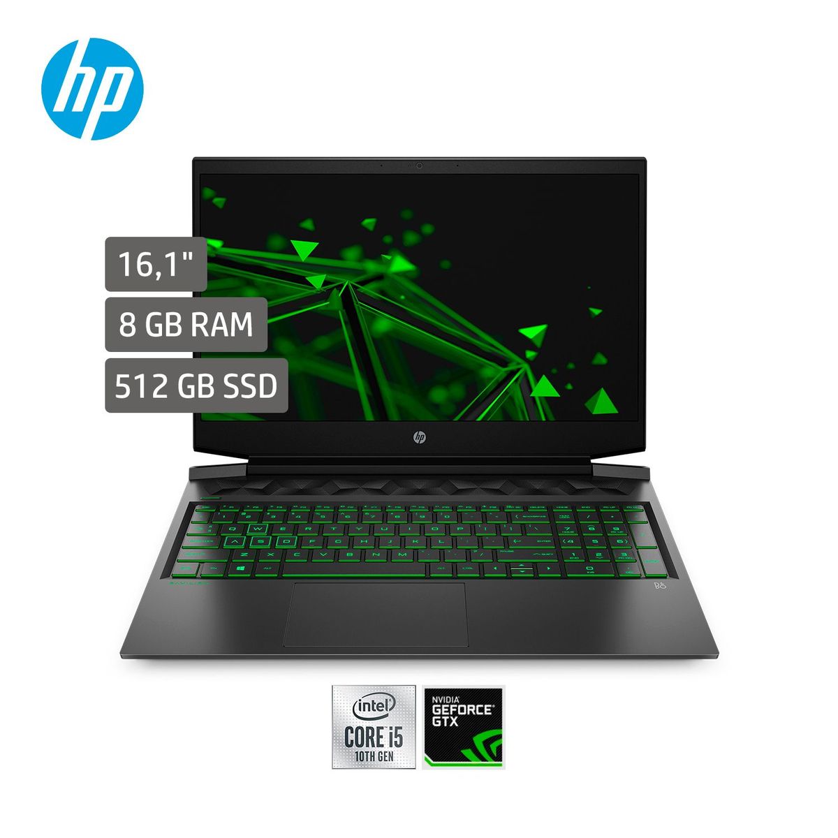 HP - Portátil HP Pavilion Gaming Laptop 16 pulgadas Intel Core i5 8GB 512GB