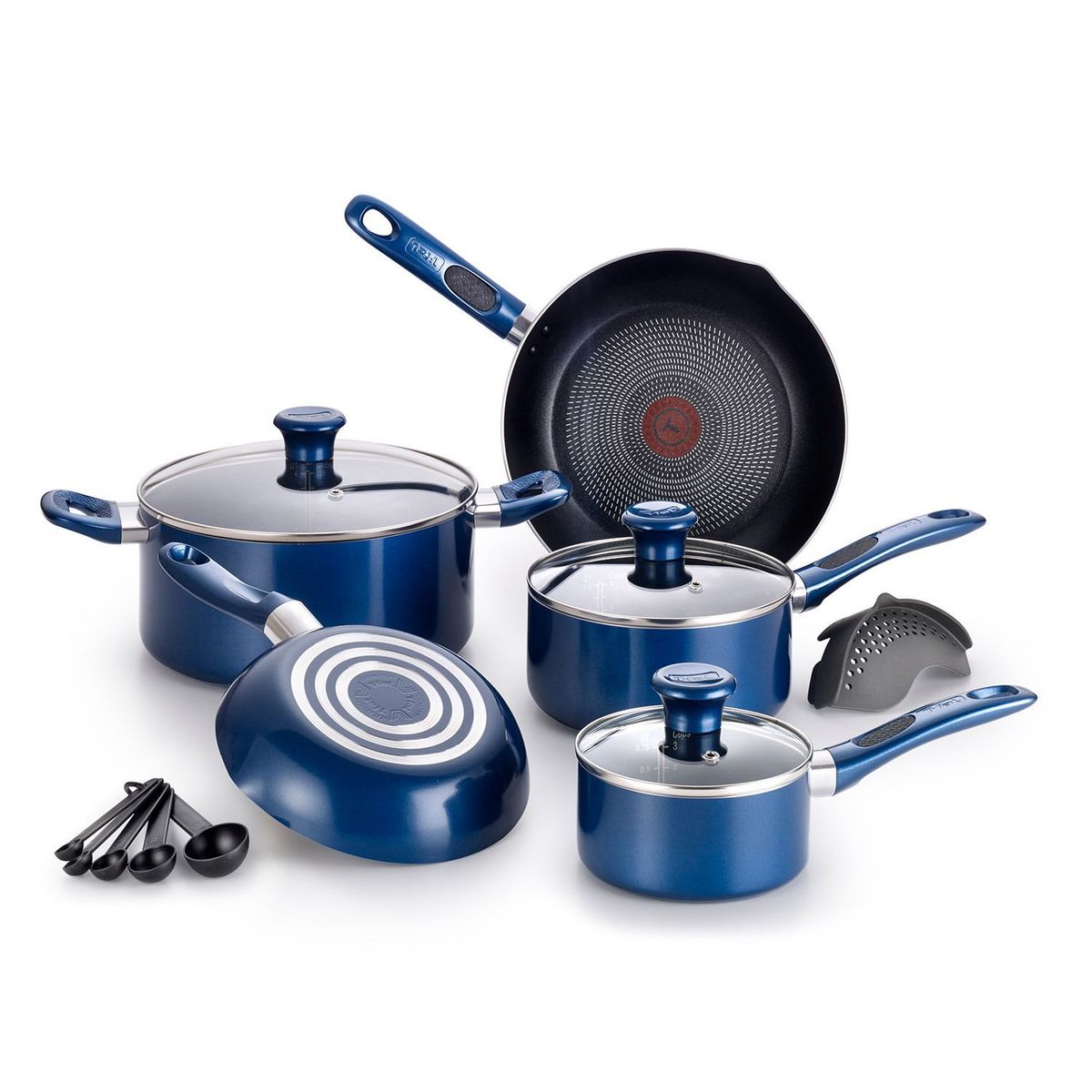 T-FAL - Juego de Ollas TEFAL 8 Piezas Excite Aluminio