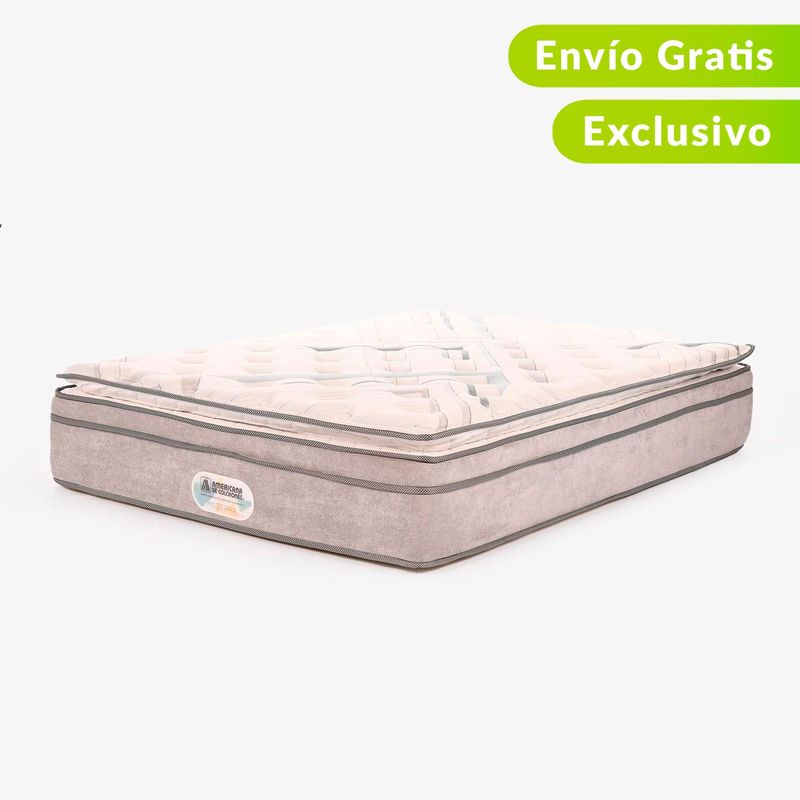 AMERICANA DE COLCHONES - Colchón Doble Firme Ortopédico Resortado con Pillow Best Dream 140 x 190 cm + Almohada Americana de Colchones - 0% Interés a 3, 6 o 12 Cuotas Pagando con tu CMR Banco Falabella