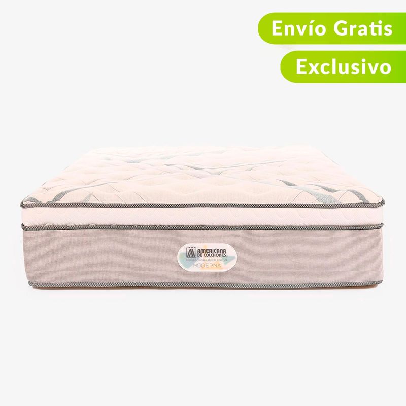 AMERICANA DE COLCHONES - Colchón Semidoble Firmeza Media Ortopédico Resortado con Pillow Best Dream 120 x 190 cm + Almohada Americana de Colchones - 0% Interés a 3, 6 o 12 Cuotas Pagando con tu CMR Banco Falabella