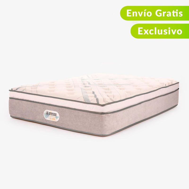 AMERICANA DE COLCHONES - Colchón King Firmeza Media Ortopédico Resortado con Pillow Best Dream 200 x 200 cm + Almohada Americana de Colchones - 0% Interés a 3, 6 o 12 Cuotas Pagando con tu CMR Banco Falabella