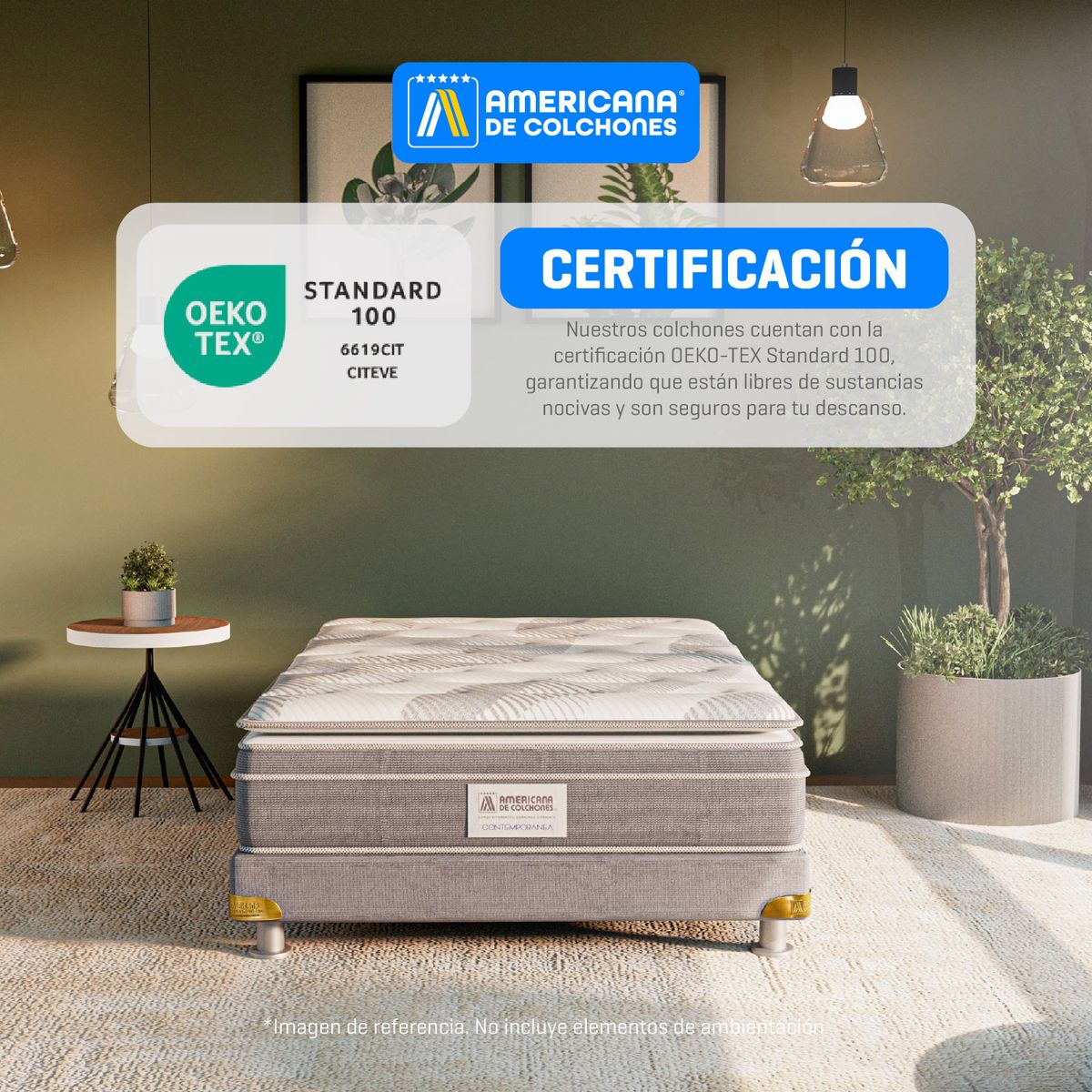 AMERICANA DE COLCHONES - Colchón Doble Firmeza Suave Ortopédico Resortado con Pillow American Silver 140 x 190 cm + Almohada Americana de Colchones