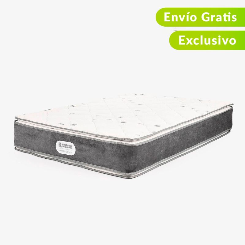 AMERICANA DE COLCHONES - Colchón Doble Firme Ortopédico Resortado con Pillow American Golden 140 x 190 cm + Almohada Americana de Colchones - 0% Interés a 3 Cuotas Pagando con tu CMR Banco Falabella