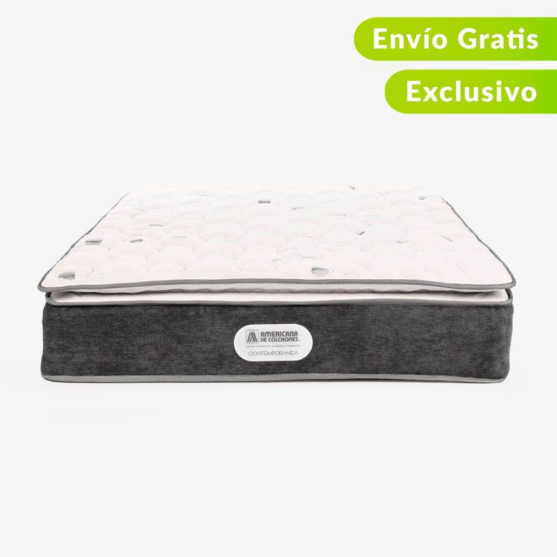 AMERICANA DE COLCHONES - Colchón Queen Firmeza Media Ortopédico Resortado con Pillow American Class 160 x 190 cm + Almohada Americana de Colchones 0% Interés a 3 y  6 Cuotas Pagando con tu CMR Banco Falabella