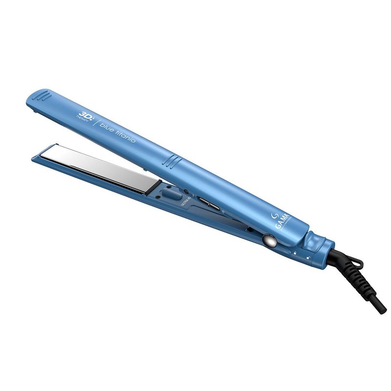 Plancha para cabello Gama Elegance Blu Titanio 3D, plancha
