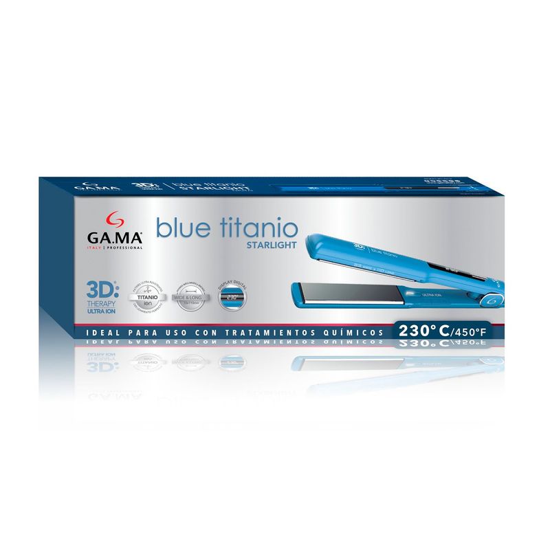 GAMA - Plancha para cabello Gama Starligth W&L Tit 3D, plancha alisadora para el pelo con placas en titanio | Control de temperatura digital