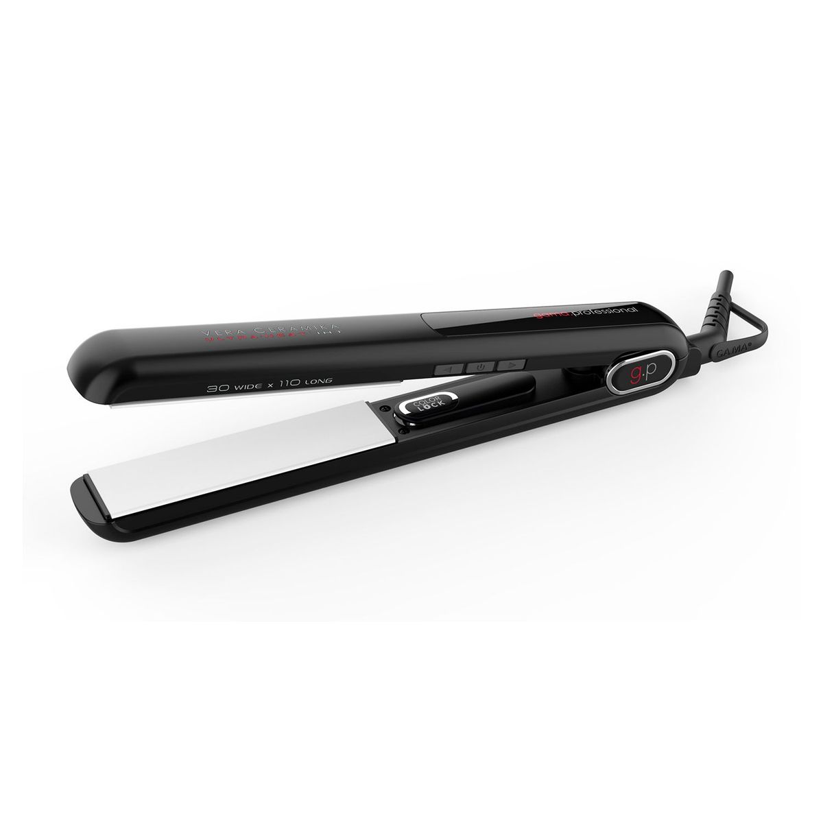 GAMA - Plancha para cabello Gama Iht Gevo W&L D Oa Uh Vera 110, plancha alisadora para el pelo con placas en cerámica