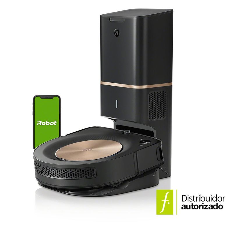 IROBOT - Aspiradora robot iRobot S9 Negro 130W con estación de vaciado de suciedad, aspiradora para limpieza de alfombras con 40 veces más potencia de aire