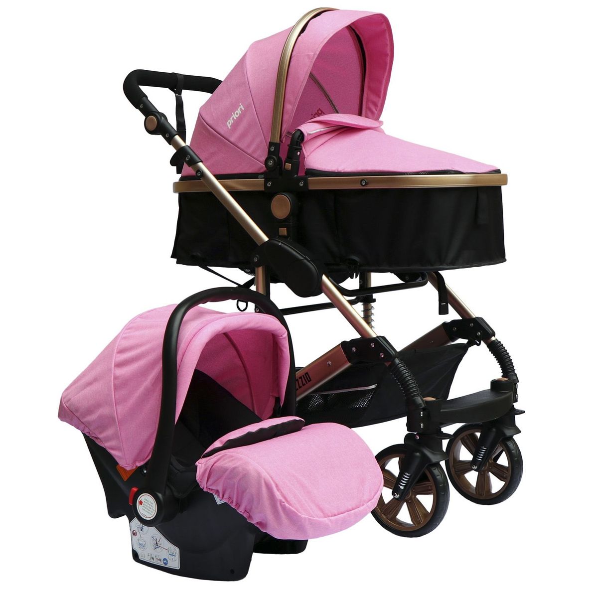 PRIORI - Coche para Bebé Travel System Priori Rosado Frezzio