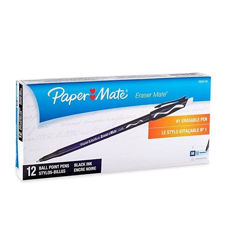 PAPER MATE - Bolígrafo  paper mate borrable kilométrico x12 uds