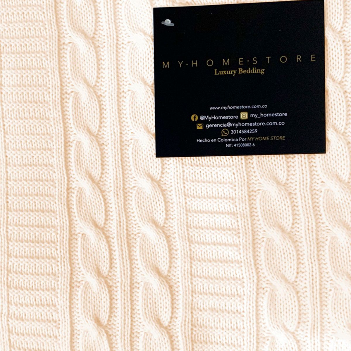 MY HOME STORE - Manta Tejida de Lana My Home Store 110x190