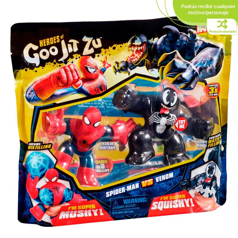 GOO JIT ZU - Goo Jit Zu Héroe Marvel Spider-man Vs Venom