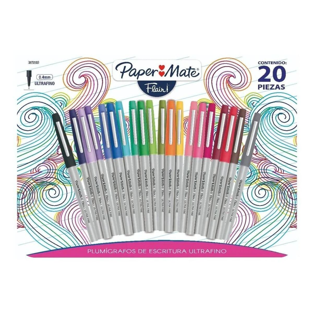 PAPER MATE - Marcadores plumígrafos flair ultrafinos paper mate