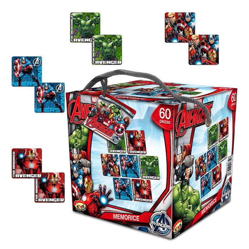MARVEL - Juego de Mesa Marvel Educativo Memorice 60 Piezas