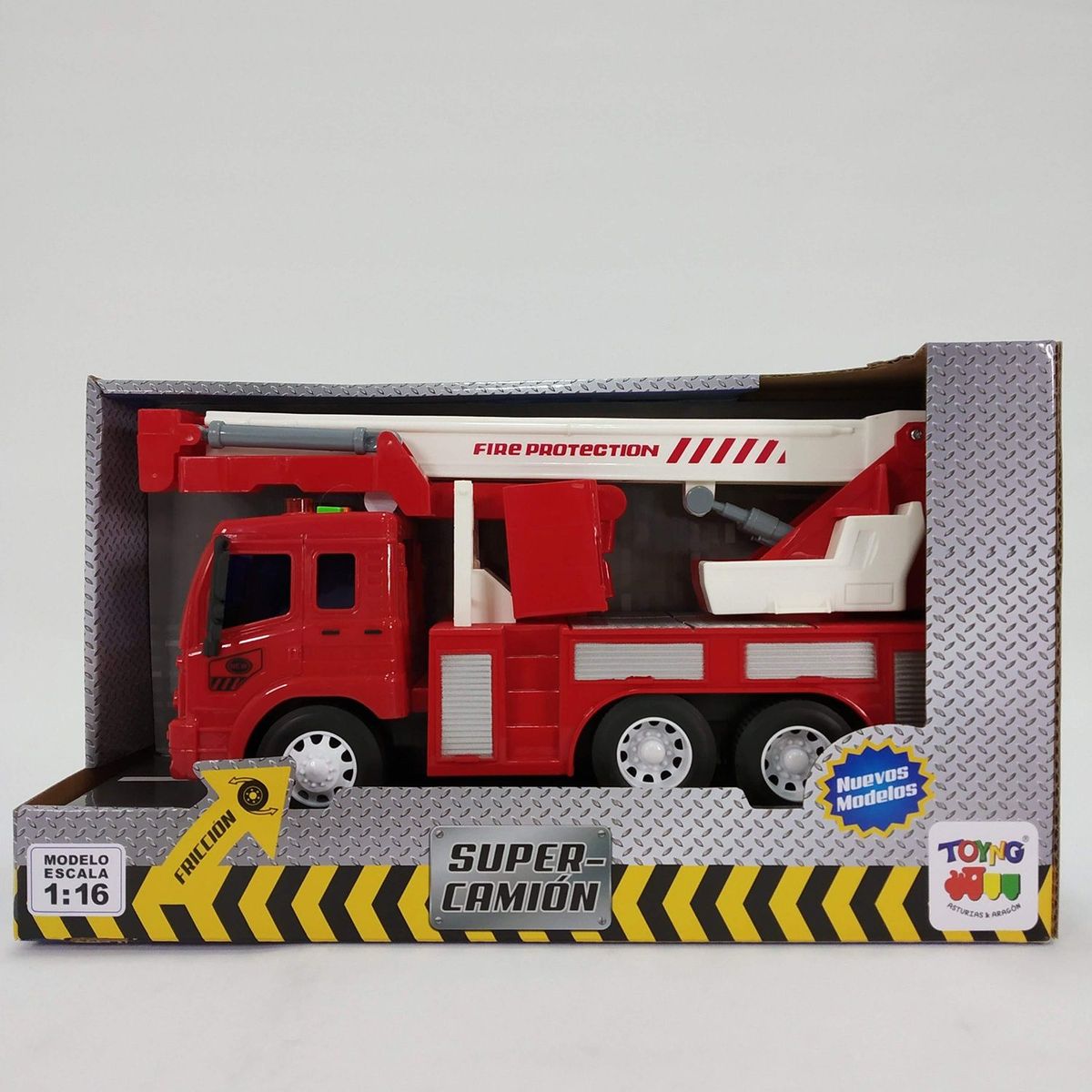 TOYNG - Auto de Juguete Básico Toyn G Camión Esc 116C Luz Sonido Bombero