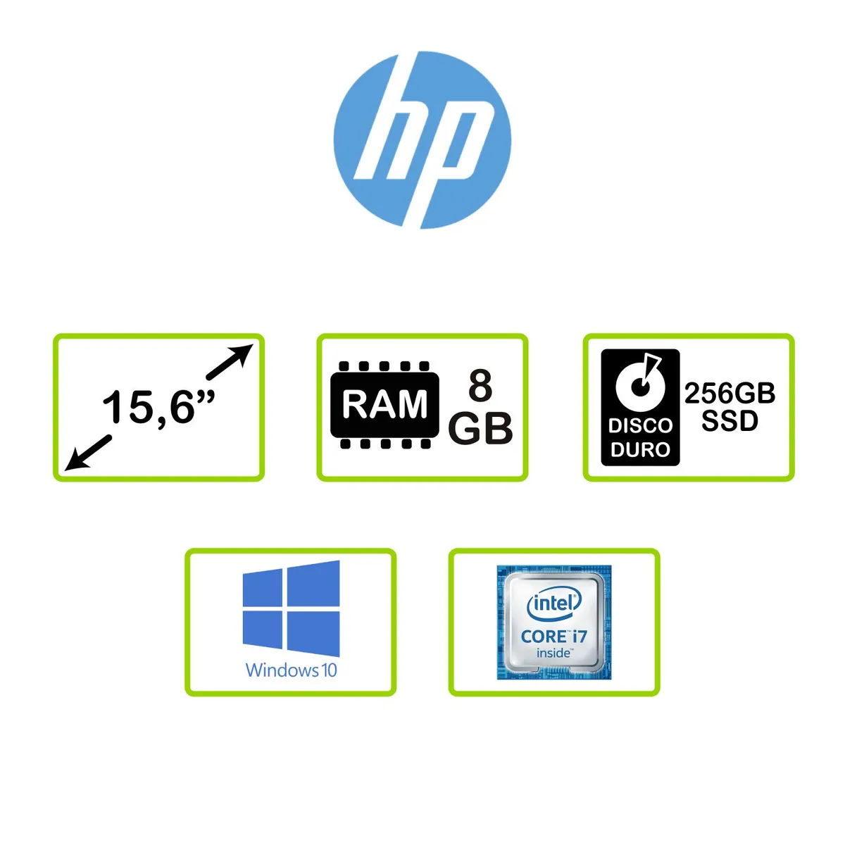 HP - PC Gamer HP Pavilion Gaming Laptop 15.6 pulgadas Intel Core i7 8GB 256GB