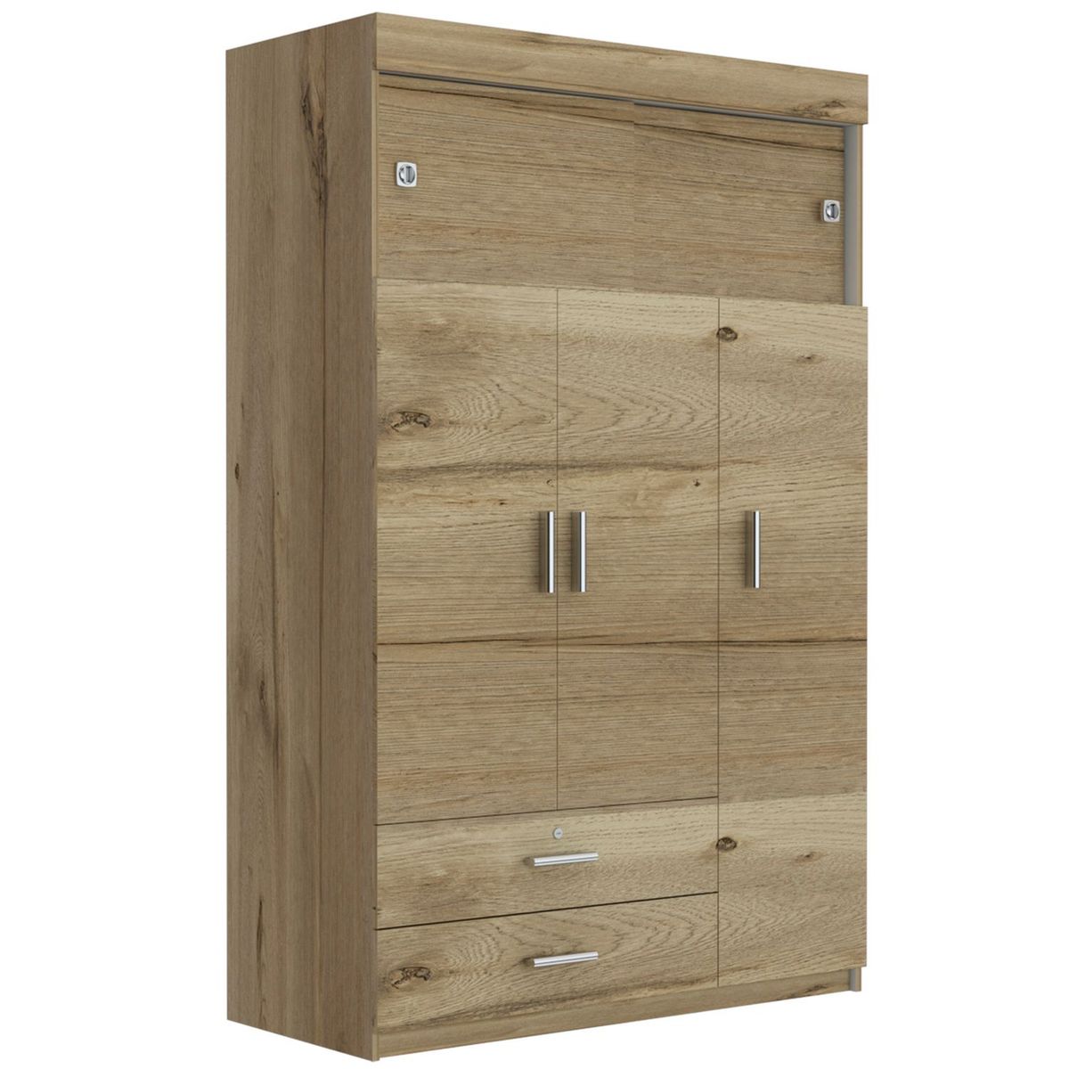 RTA DESIGN - Closet Moderno en Aglomerado MDP 5 Puertas 2 Cajones 188 x 120 x 52 cm RTA Design  - Mueble